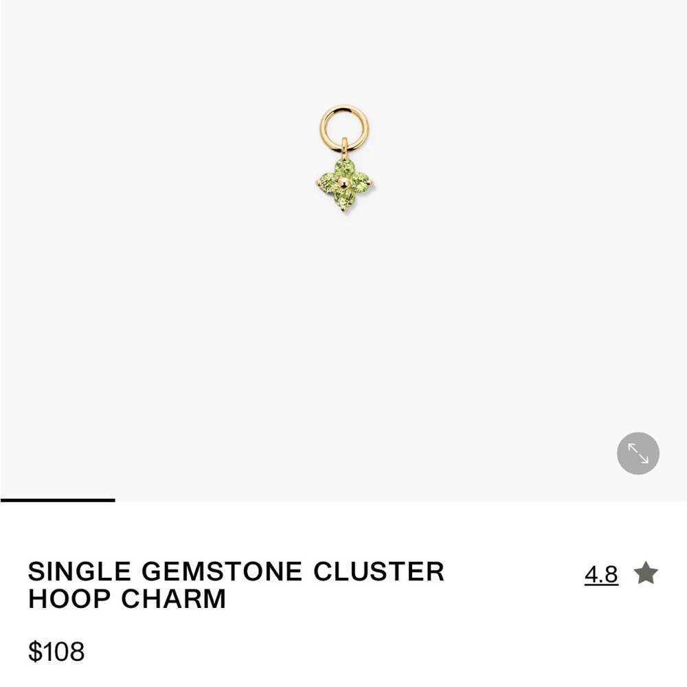 Mejuri gemstone cluster hoop charms